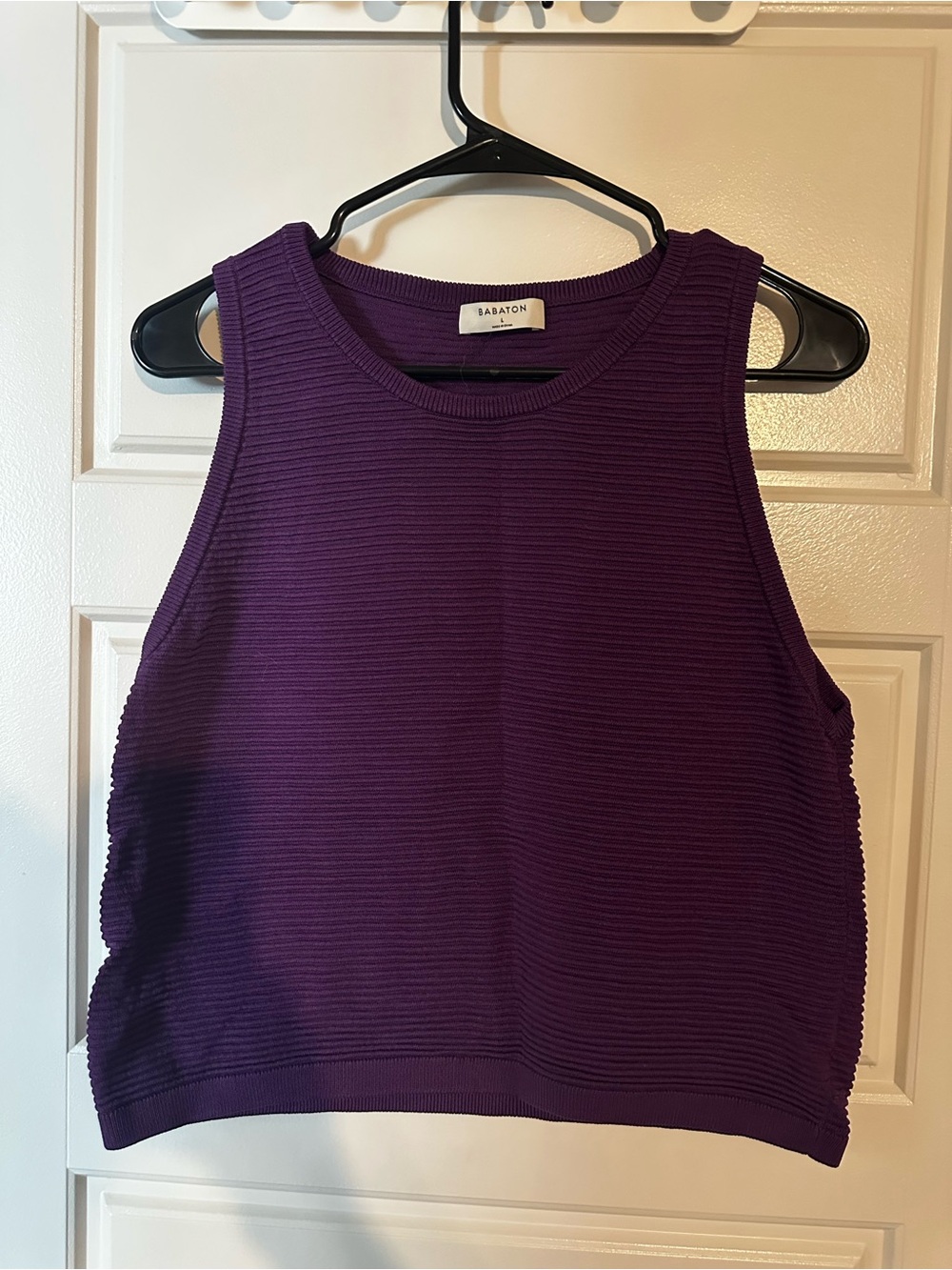 Babaton Deep Purple Ribbed Tank - Picture 2 of 8